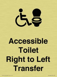 Accessible Toilet with Right to Left Transfer